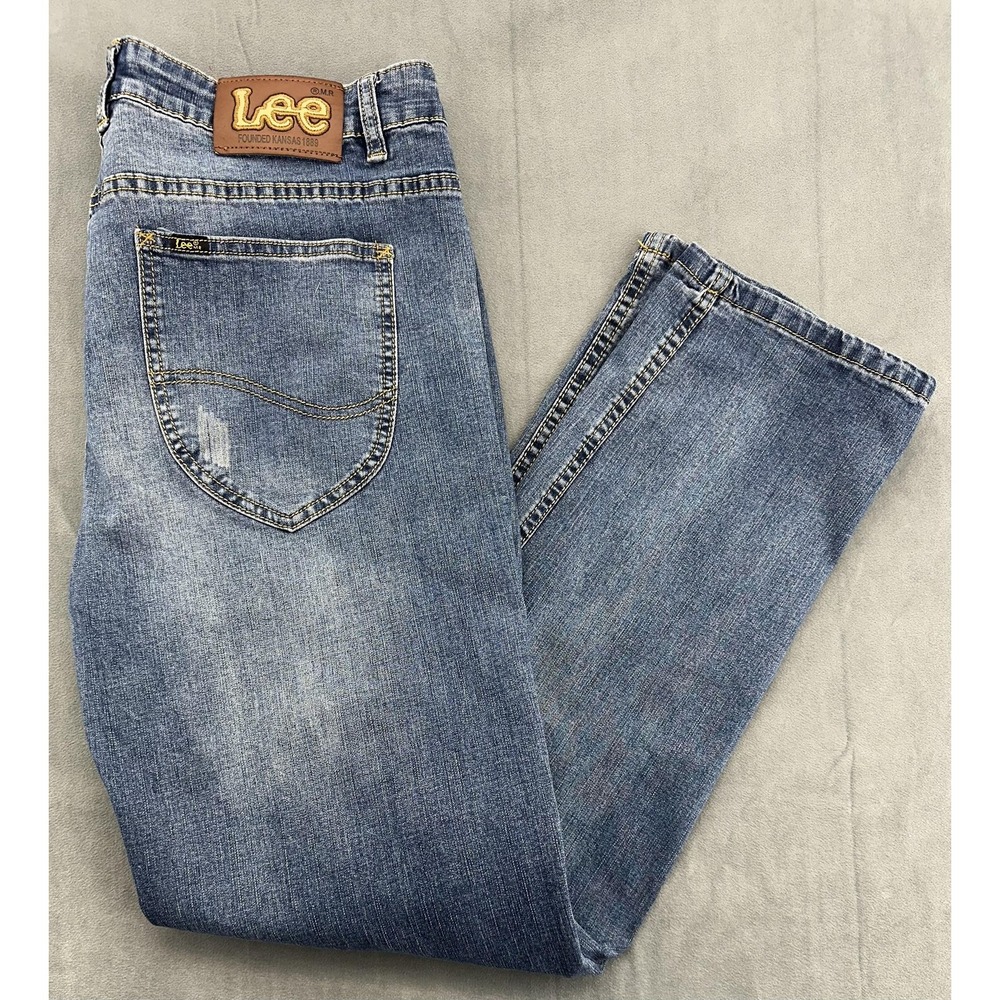Lee Jeans Mens 38x30 Modern Regular Fit Denim Straight Leg Comfort 727N-2577